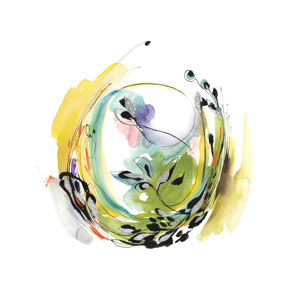 Flower Nest III (Gilded Silver