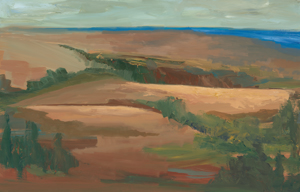 Red Hills and Cobalt Sea