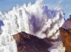 Large Crashing Wave at Shore Acres State Park, Oregon