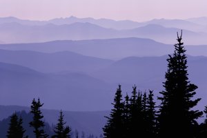 Mount Rainier Layered Hills