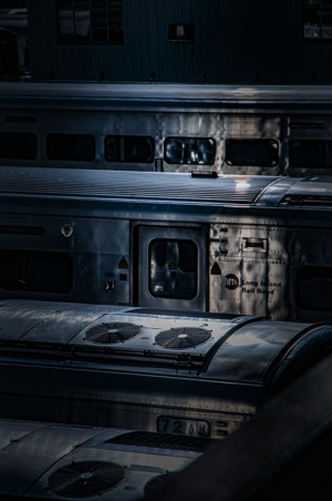 Stacked Subway Trains