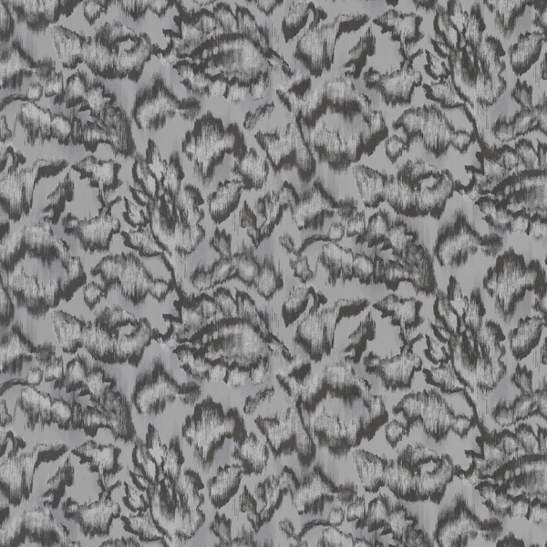 Vinyl Wall Covering Bolta Contract Ikat's Meow Frosted Charcoal