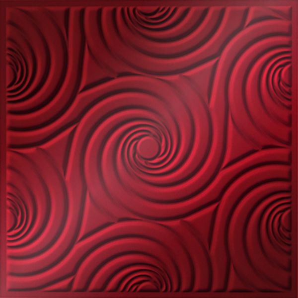 Vinyl Wall Covering Dimension Ceilings Bouquet Ceiling Metallic Red