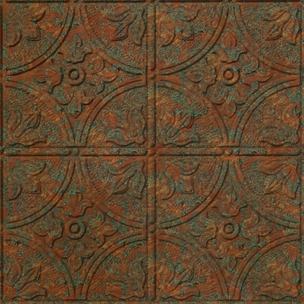 Vinyl Wall Covering Dimension Ceilings Flower Garden Ceiling Copper Patina