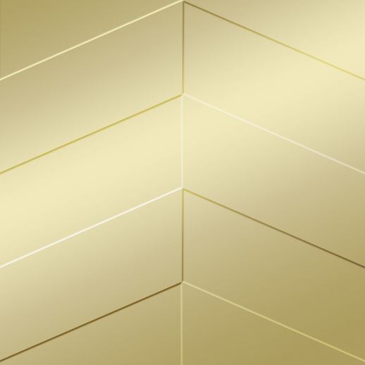  Dimension Ceilings Chevron Metallic Gold