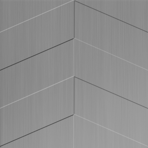 Dimension Ceilings Chevron Brushed Aluminum