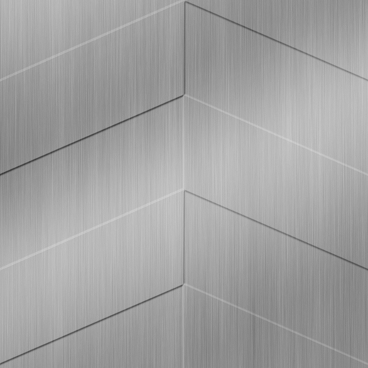  Dimension Ceilings Chevron Brushed Stainless