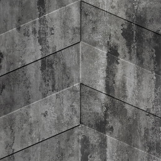  Dimension Ceilings Chevron Abstract Silver