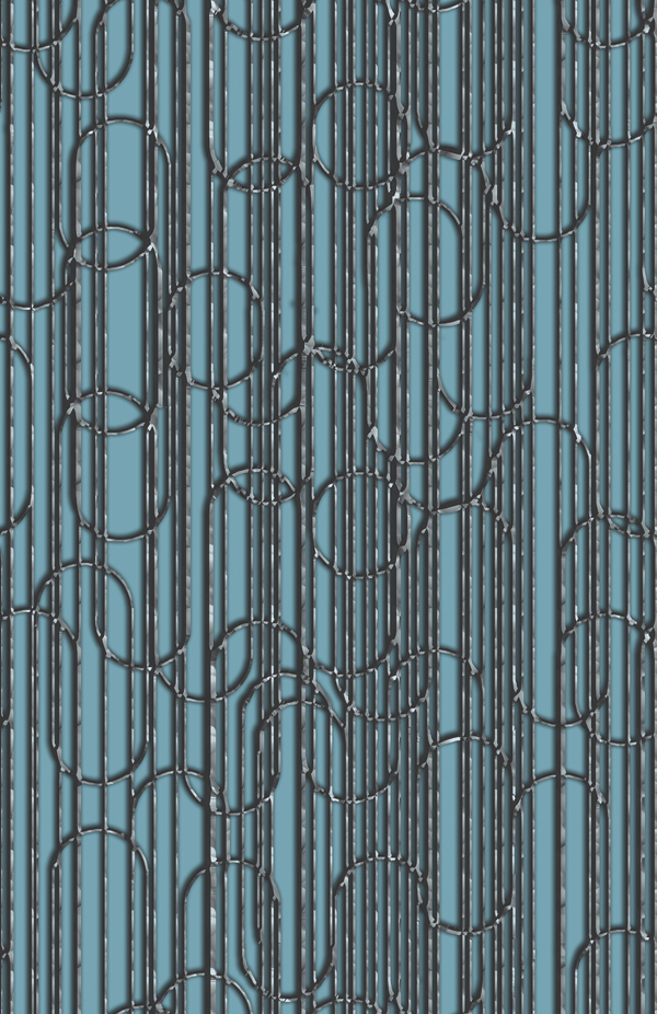 Digital Curated Metallic Loop Azule