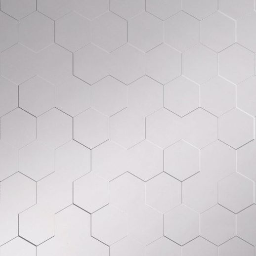  Dimension Walls Honeycomb Metallic Silver