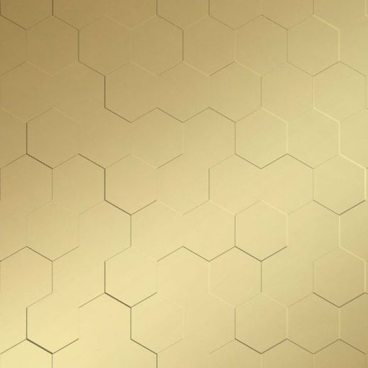  Dimension Walls Honeycomb Metallic Gold