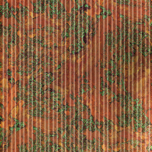  Dimension Walls Channel Copper Patina