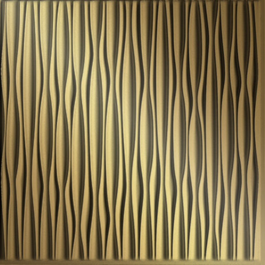  Dimension Walls Adirondack Vertical Metallic Gold