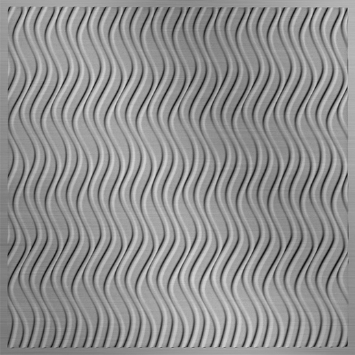  Dimension Walls Sierra Vertical Brushed Aluminum