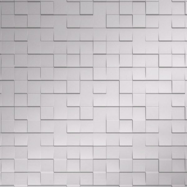 Vinyl Wall Covering Dimension Walls Too Hip to Be Square Metallic Silver