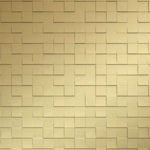 Vinyl Wall Covering Dimension Walls Too Hip to Be Square Metallic Gold