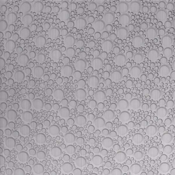 Vinyl Wall Covering Dimension Walls Circle of Cool Brushed Aluminum
