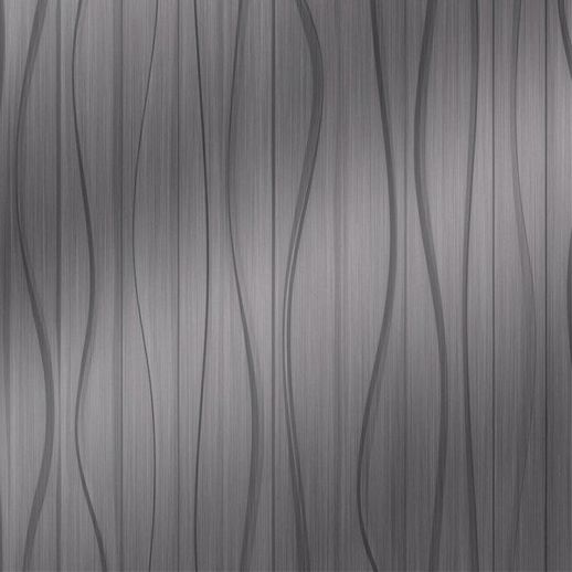  Dimension Walls Groovy Brushed Stainless