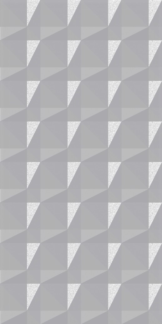  Dimension Walls Faceted Metallic Silver