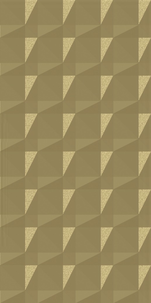  Dimension Walls Faceted Metallic Gold