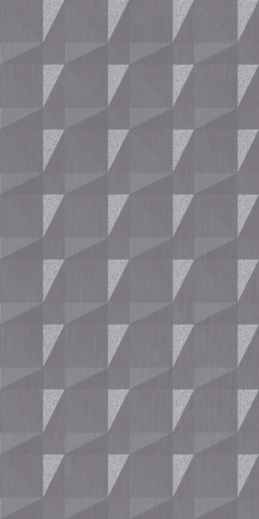  Dimension Walls Faceted Brushed Stainless