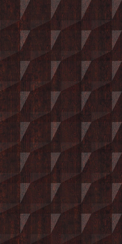  Dimension Walls Faceted Burgundy Grain