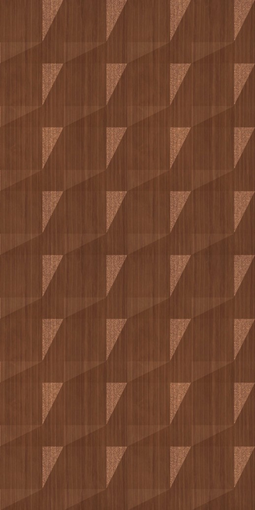  Dimension Walls Faceted Pearwood