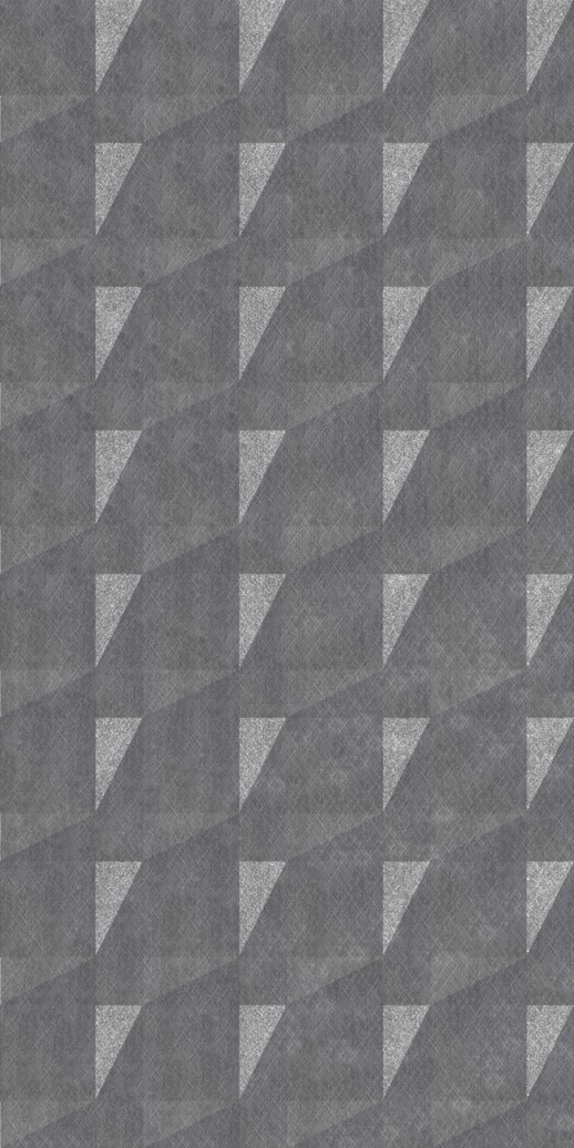  Dimension Walls Faceted Etched Silver