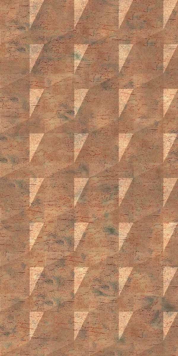 Vinyl Wall Covering Dimension Walls Faceted Aged Copper