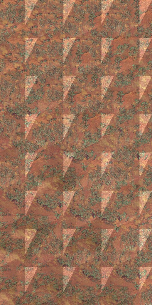  Dimension Walls Faceted Copper Patina