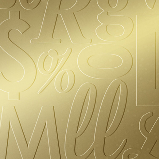  Dimension Walls Lingual Metallic Gold