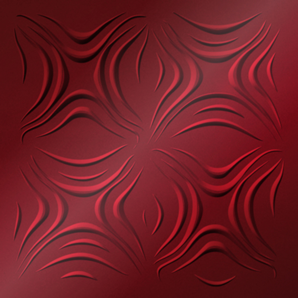 Vinyl Wall Covering Dimension Walls Blossom Metallic Red