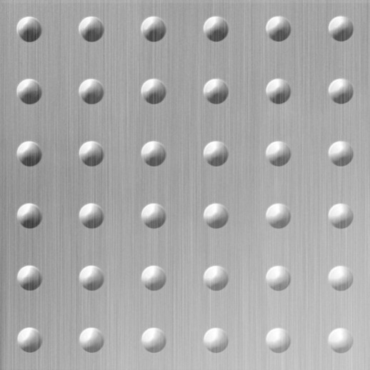  Dimension Walls Large Rivet Brushed Aluminum