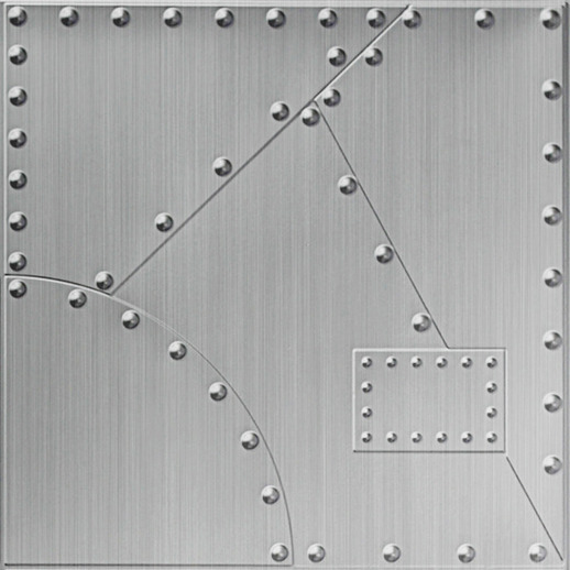  Dimension Walls Alloy Brushed Aluminum