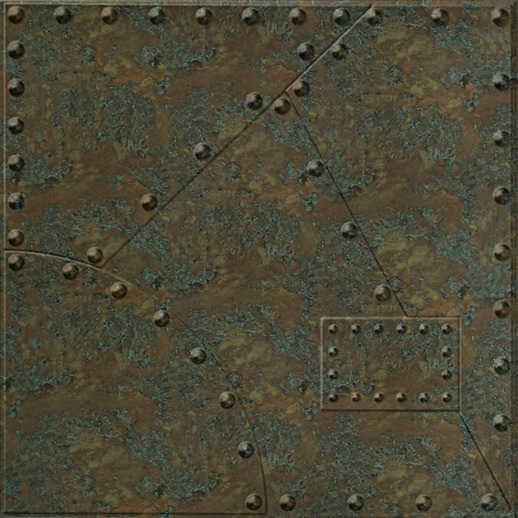  Dimension Walls Alloy Copper Patina