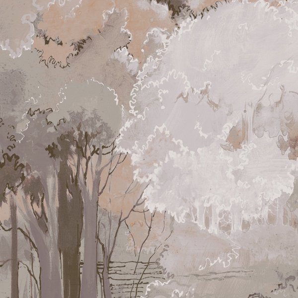Vinyl Wall Covering Invinci Bosquet SUNSET