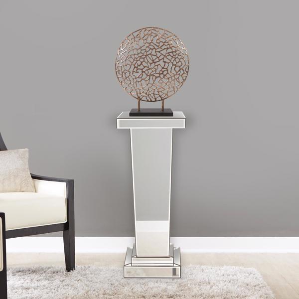 Vinyl Wall Covering Accent Furniture Accent Furniture Tapered Mirrored Pedestal