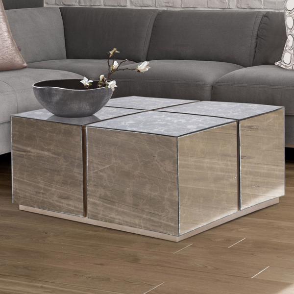 Vinyl Wall Covering Accent Furniture Accent Furniture Paxton Mirrored Coffee Table