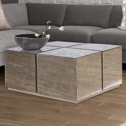  Accent Furniture Accent Furniture Paxton Mirrored Coffee Table