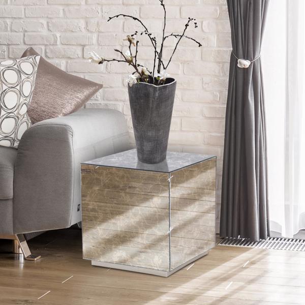 Vinyl Wall Covering Accent Furniture Accent Furniture Paxton Mirrored Side Table
