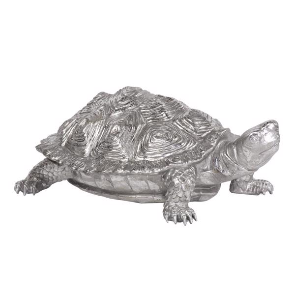 Vinyl Wall Covering Wall Art Wall Art Turtle Figurine Textured Pewter