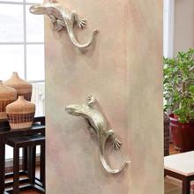 Lizard Figurine Bright Textured Nickel