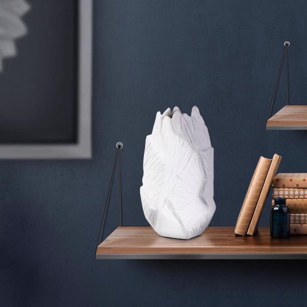 Vinyl Wall Covering Accessories Accessories Abstract Elm Short Vase in White