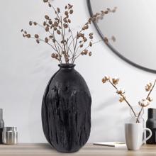 Haru Short Vase in Black