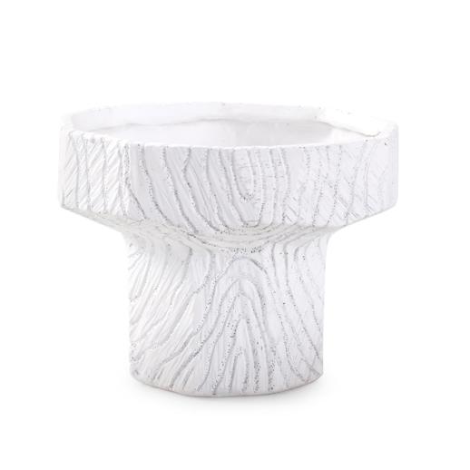  Accessories Accessories Faux Bois Tall Bowl in a White Washed Polyresin