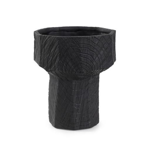  Accessories Accessories Faux Bois Tall Bowl in an Ebony Finished Polyresin