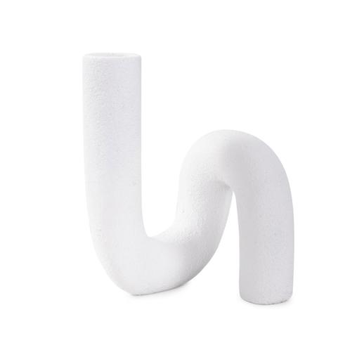  Accessories Accessories White Abstract Curved Tube Vase Tall