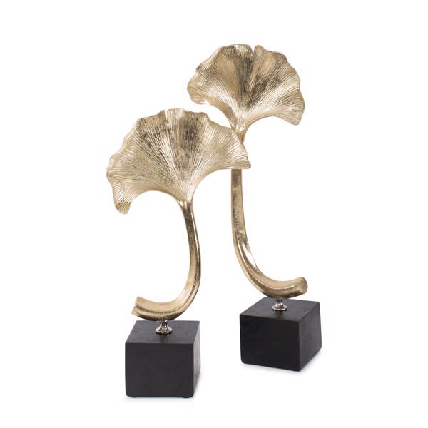 Vinyl Wall Covering Accessories Accessories Gifu Golden Ginkgo Leaf Sculpture, Short