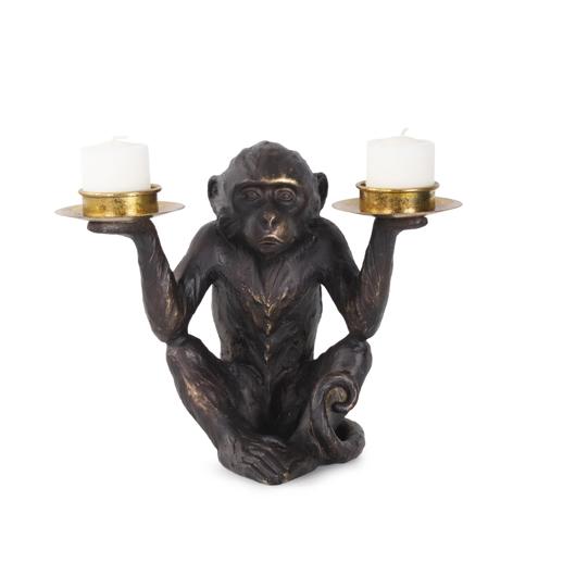  Accessories Accessories Barkari Monkey Double Tealight Candle Holder