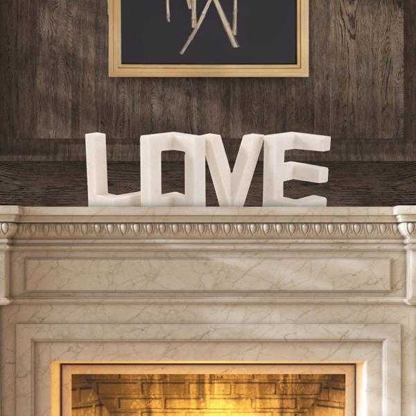 Vinyl Wall Covering Accessories Accessories Just Say "Love" Sculpture in Polyresin